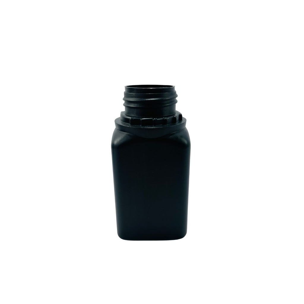 FRASCO PEAD PRETO DE 250ML QUADRADO PARA PRODUTO DE LIMPEZA TINTA QUÍMICOS 3, 5 OU 10 UNIDADES
