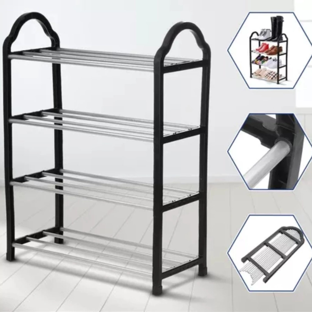 Sapateira Organizador 4 Níveis Para 12 Pares De Calçados Leve Compacta Multiuso Fácil Montagem