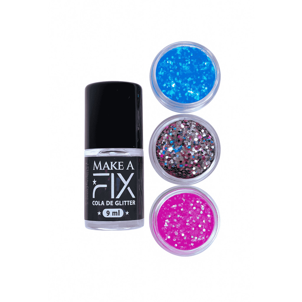 Glitter + Cola Glitter Kit Ilumina 4 Unidades Make A
