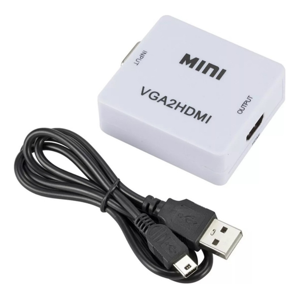 Mini Conversor Vga Para Hdmi Vga2hdmi Pc Monitor