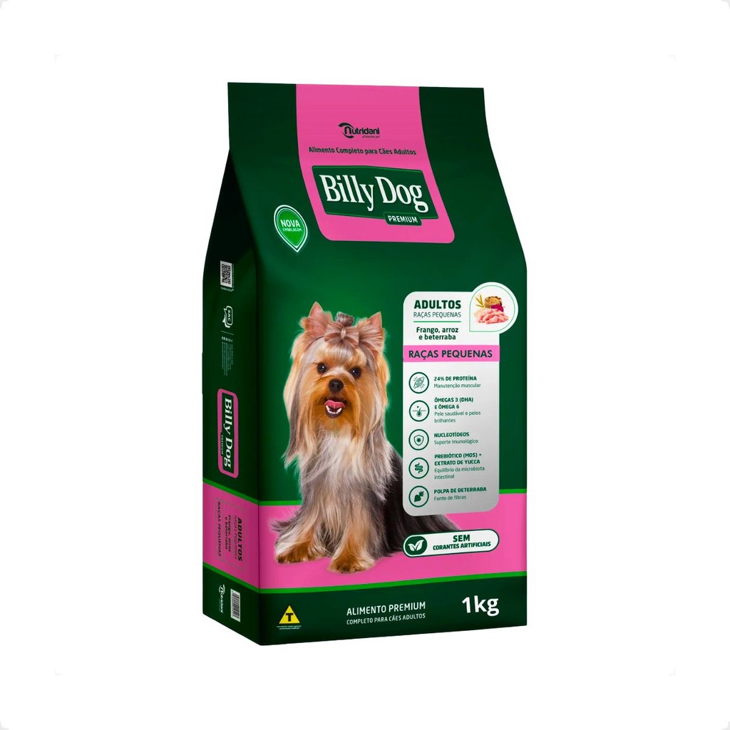 Ração Billy Dog Cães Adultos Raças Pequenas