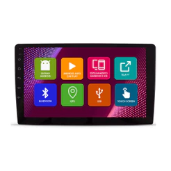 Central Multimidia 9 Pol Android 2Gb Ram 32Gb Flash Quad-Core E-Tech Premium 2 Din Gps Wifi Ips Android Auto Carplay