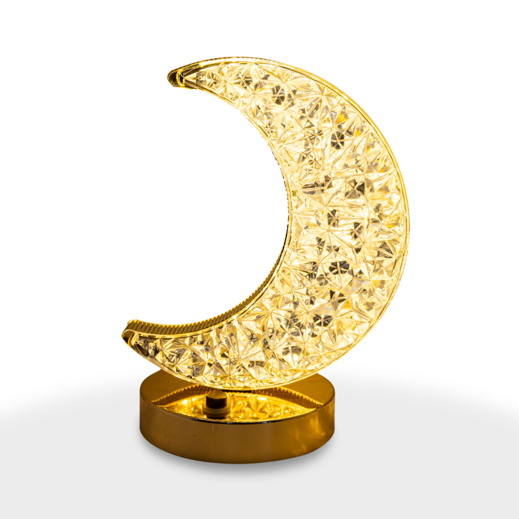 Luminária Lua LED Decorativa 3 Tons de Iluminação Luz Suave Touch para Mesa Cama e Quarto XTRAD