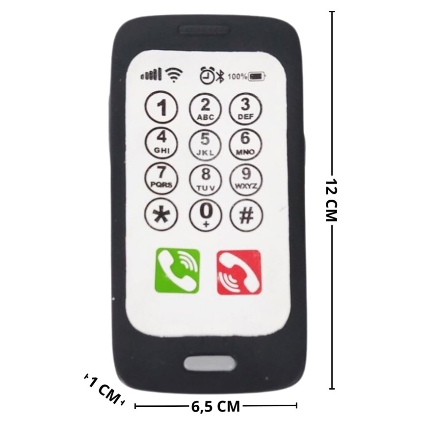 Mordedor Bebê Vila Toy Celular Smartphone Preto