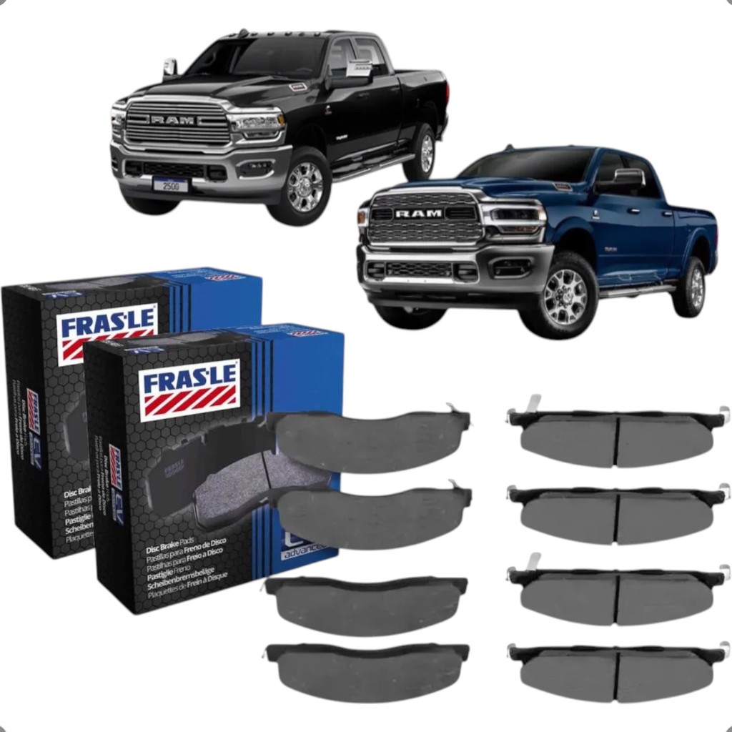 Kit Pastilha de Freio Dianteira Traseira Frasle Pd1326 PD1327 Dodge Ram Laramie 2500 6.7 2011 A 2025