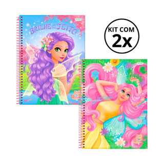 Kit 02 Cadernos Universitário 1 Matéria 80 Folhas Conto de Fada - Jandaia em Oferta na Shopee