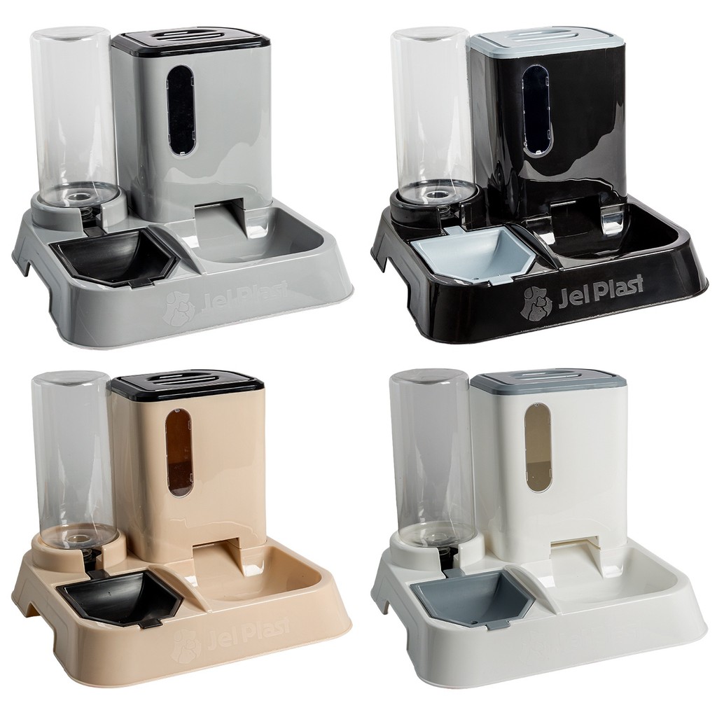 Comedouro e Bebedouro Automático Para Cães Premium Jelplast
