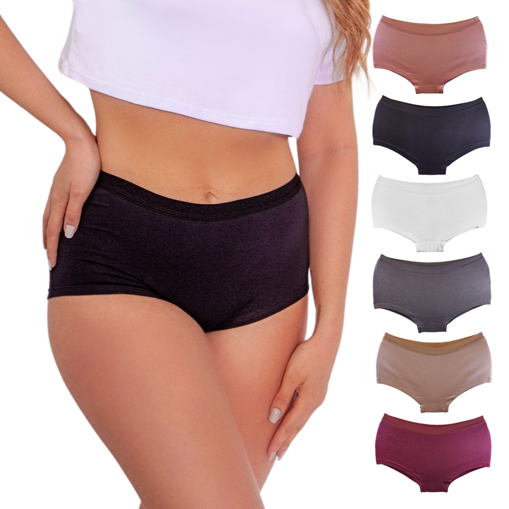 Kit Calcinhas Cueca Boxer Invisível Linea +algodão 008