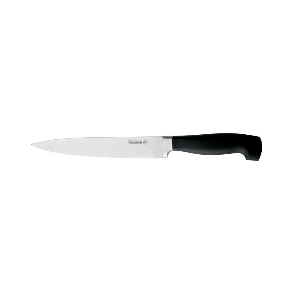 Faca de Cozinha Mundial Elegance em Inox com Cabo Plástico Preto 8" - Home & Living