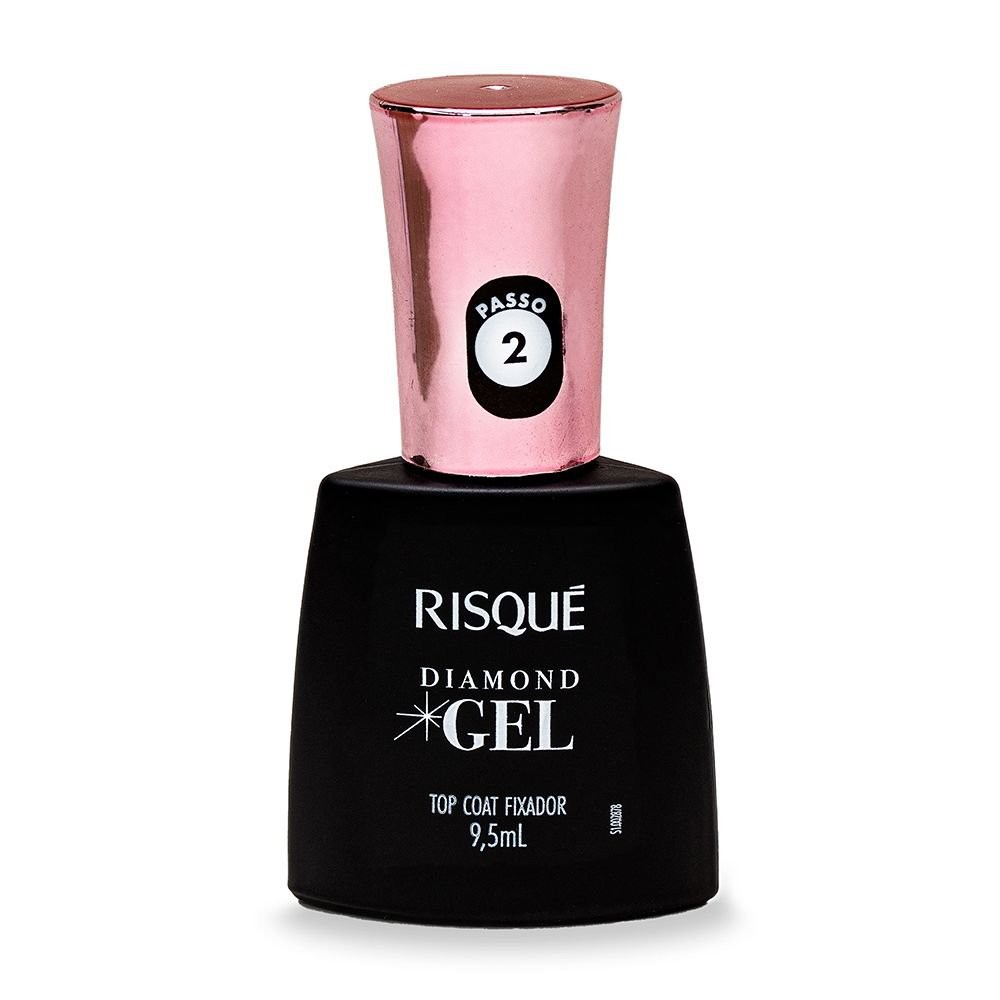 Top Coat Fixador Risqué Diamond Gel Cremoso 9,5ml - Beauty