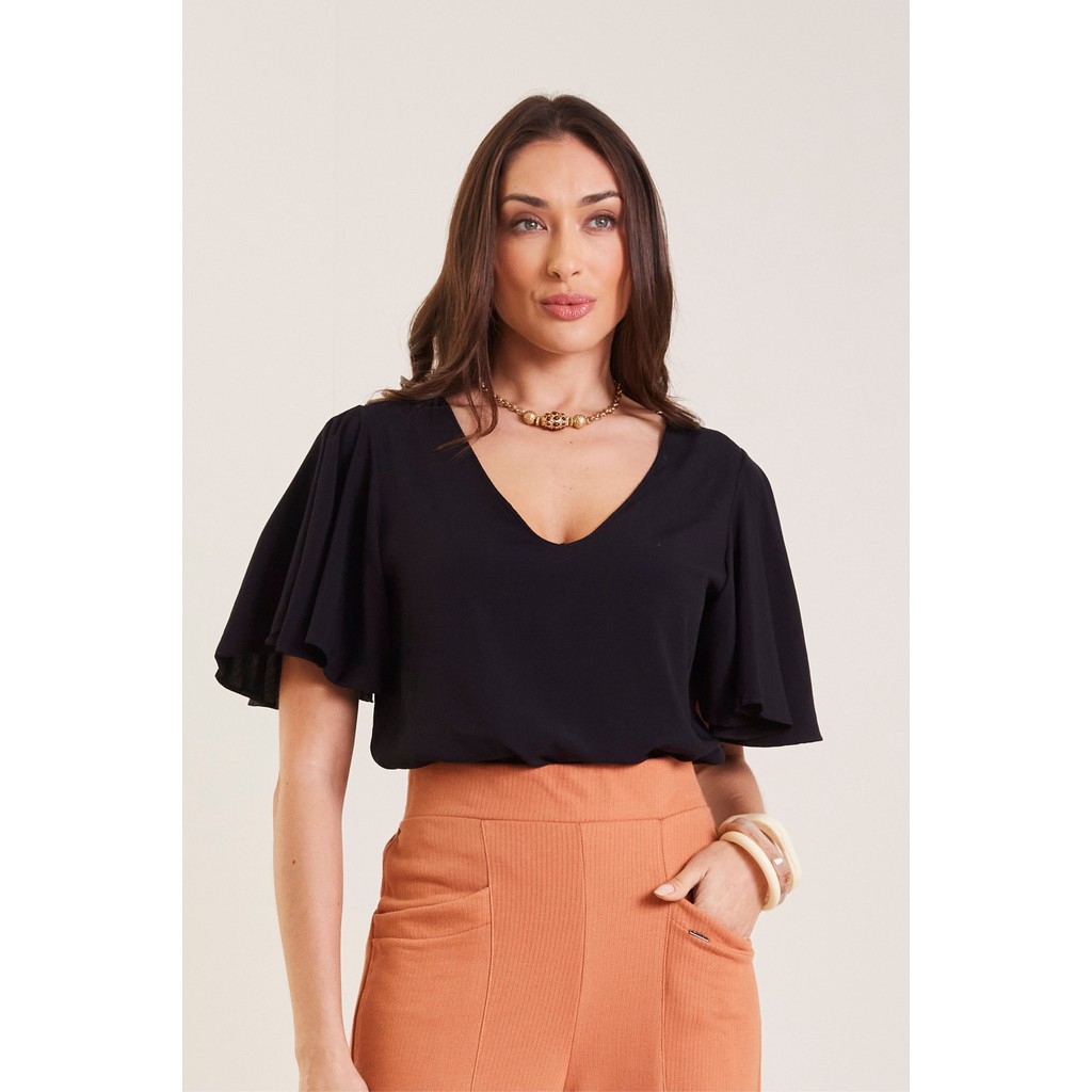 Blusa Feminina Despojada Marialícia Preto - Women Clothes