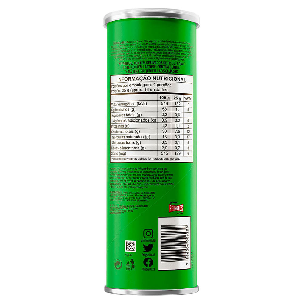 Batata Pringles Creme e Cebola 109g - Food & Beverages
