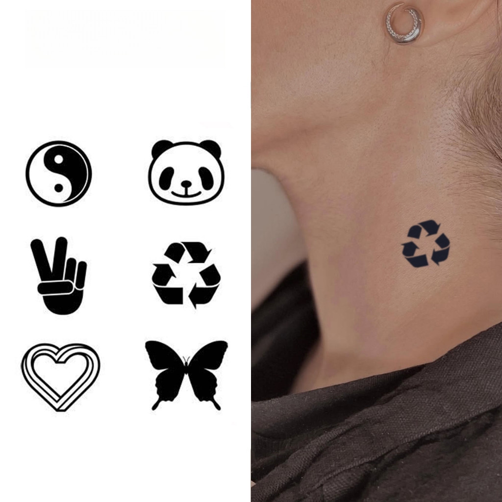 Tatuagem Temporária de Borboleta Panda, NOVA Tecnologia Mágica, Duração de 2 Semanas, Adesivo de Tatuagem Semi-Permanent