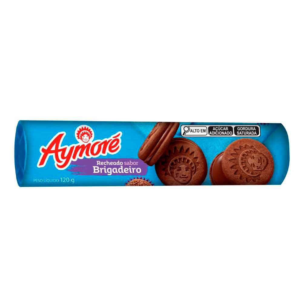 Biscoito Recheado Aymoré Sabor Brigadeiro com 120g - Food & Beverages