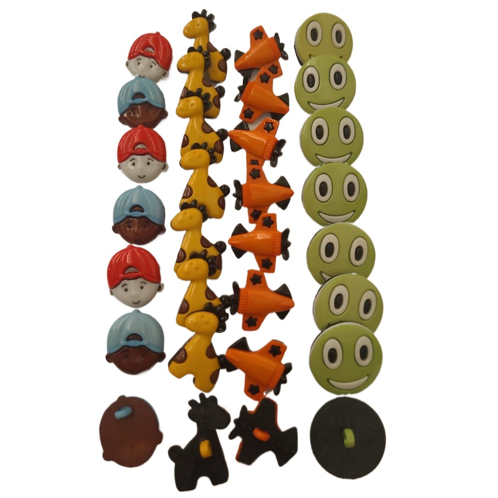 Botão Infantil 100 unid - - - SORTIDO, Apliques p/ Laços, Artesanato-Melhor Preço — imagem 2 de 2