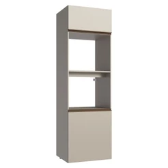Torre Quente 60 cm 2 Portas 2 Nichos Suspenso Crema Nice Madesa