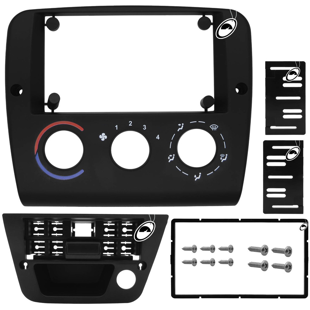 Moldura de Painel 2 Din 7" Vectra G2 Ar Analógico Preta Fiamon