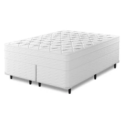 Cama Box Queen + Colchão Molas Ensacadas Capitano Eps Europillow 158x198x67cm