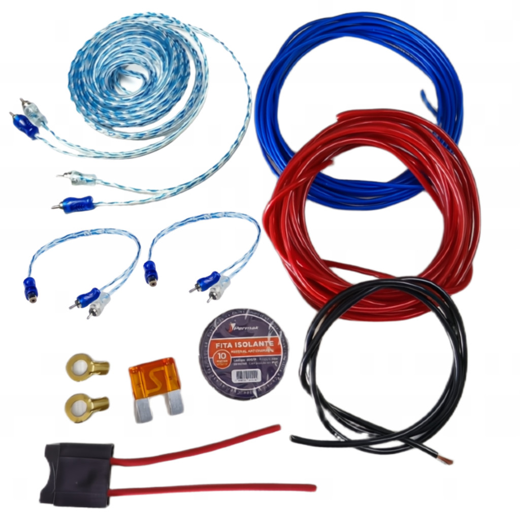 Kit de Instalação 100% Cobre Amplificador Até 500w Rms — R$ 89,57 em Shopee