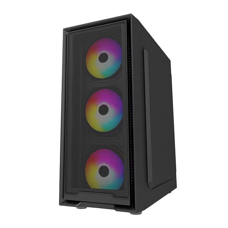 Gabinete Gamer Mancer Relic, Mid-Tower, Lateral de Vidro, Com 3 Fans, Preto, MCR-RLC-BK3F - detalhe
