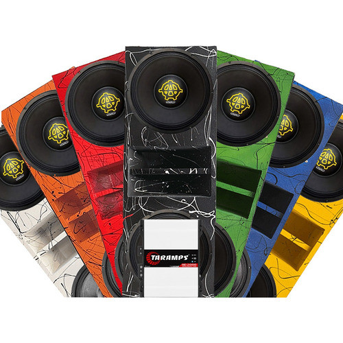 CAIXA DUTO RÉGUA 2X12 WOOFER KAOS 650W 4 OHMS + MÓDULOS TARAMPS