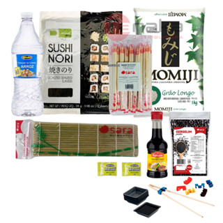 KIT SUSHI ECONÔMICO  - FAÇA EM CASA - 10 ITENS - GOHAN NORI em Oferta na Shopee