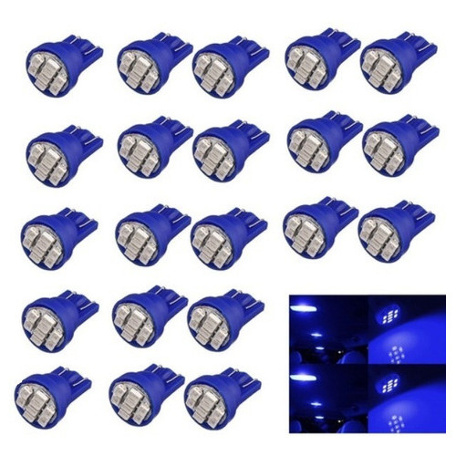 KIT 20 LAMPADA T10 8 LED AZUL PINGO LUZ ATACADO em Oferta na Shopee