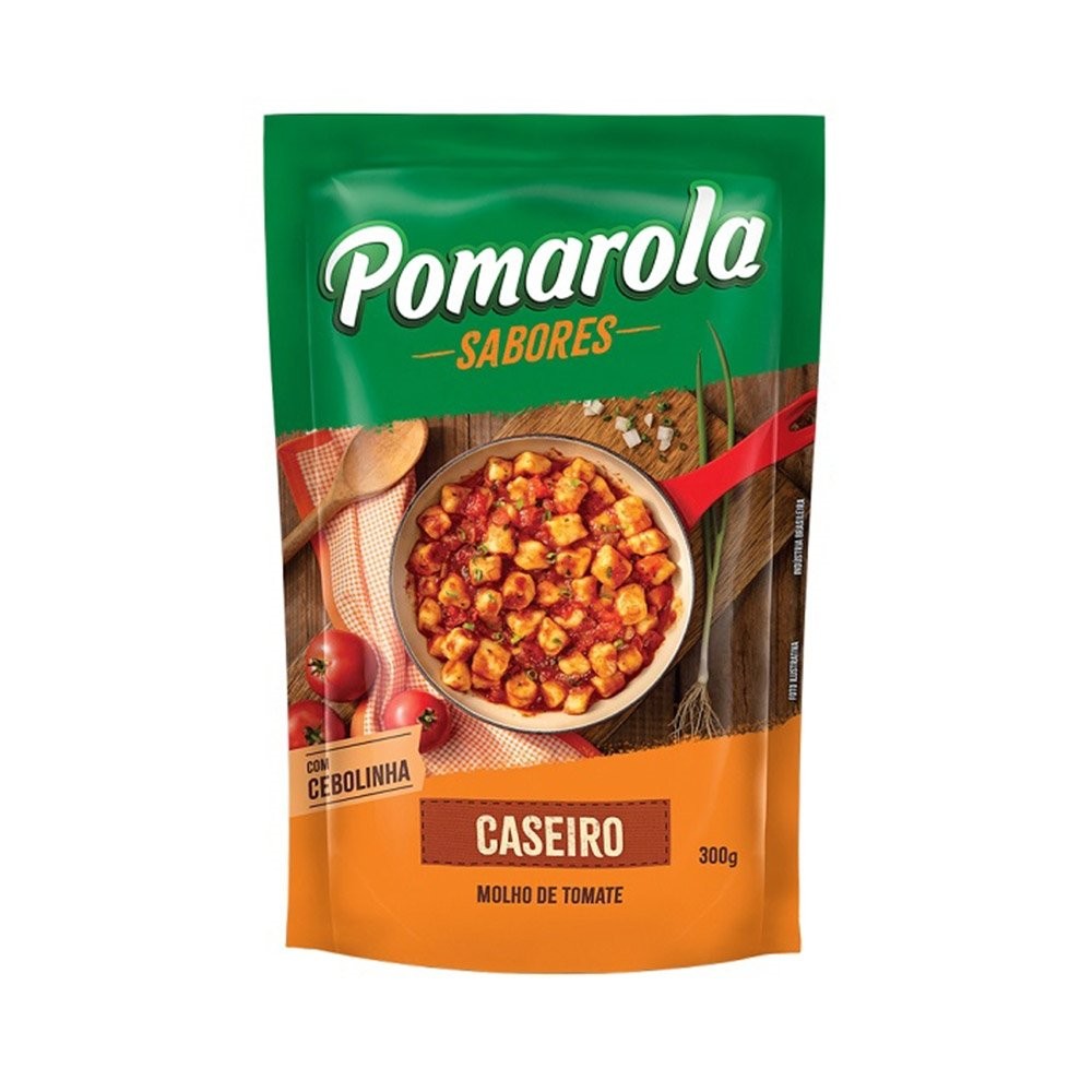 Molho de Tomate Pomarola Caseiro Clássico Sachê 300g Embalagem com 24 Unidades em Oferta na Shopee