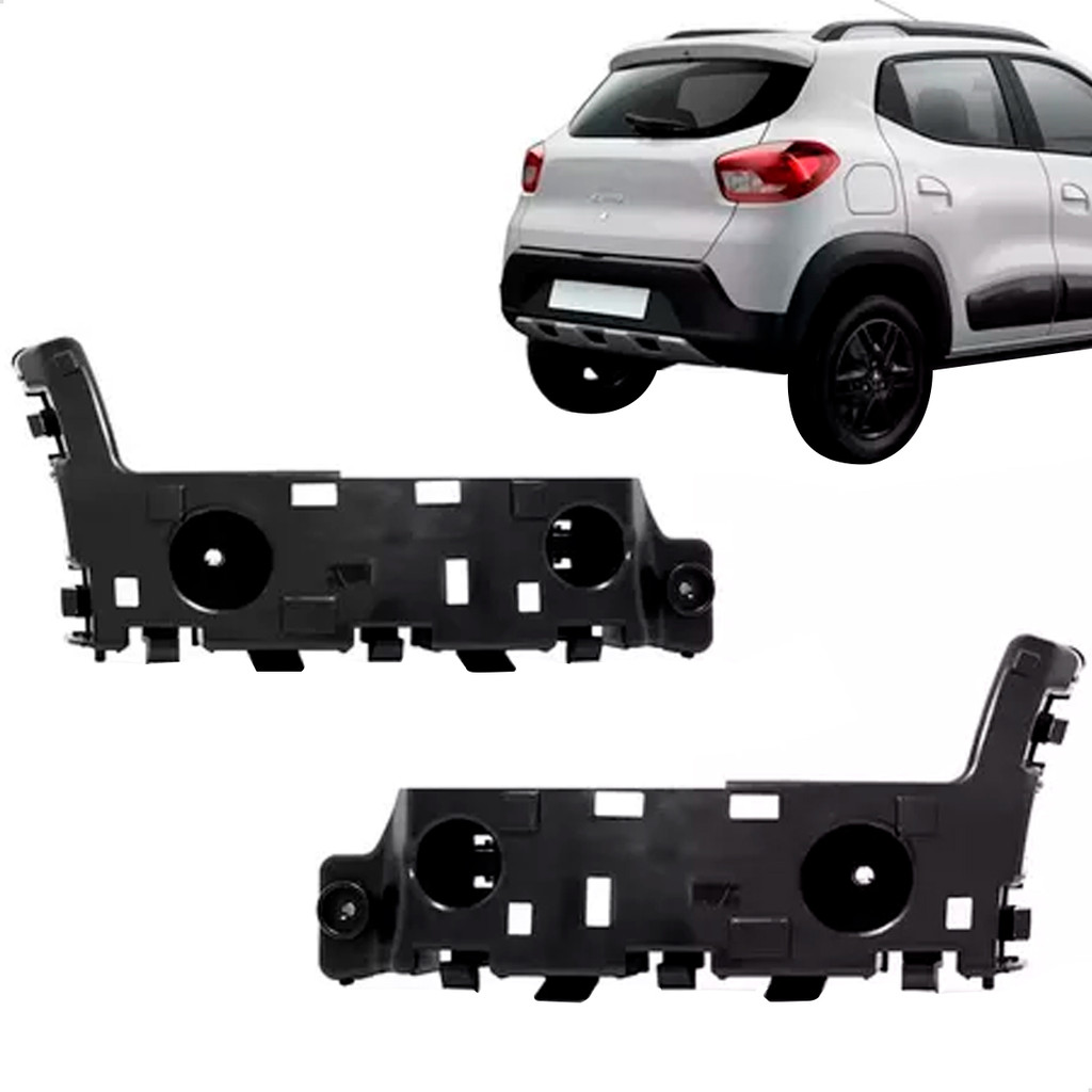 Par Suporte Guia Parachoque Traseiro Kwid 2018 2019 2020 2021 2022 2023