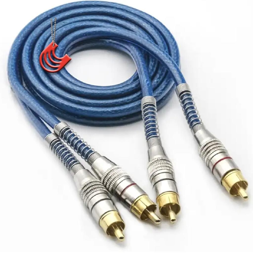 Cabo RCA 1 Metro Blindado Azul para Módulo Potência Amplificador Mesa de Som em Oferta na Shopee
