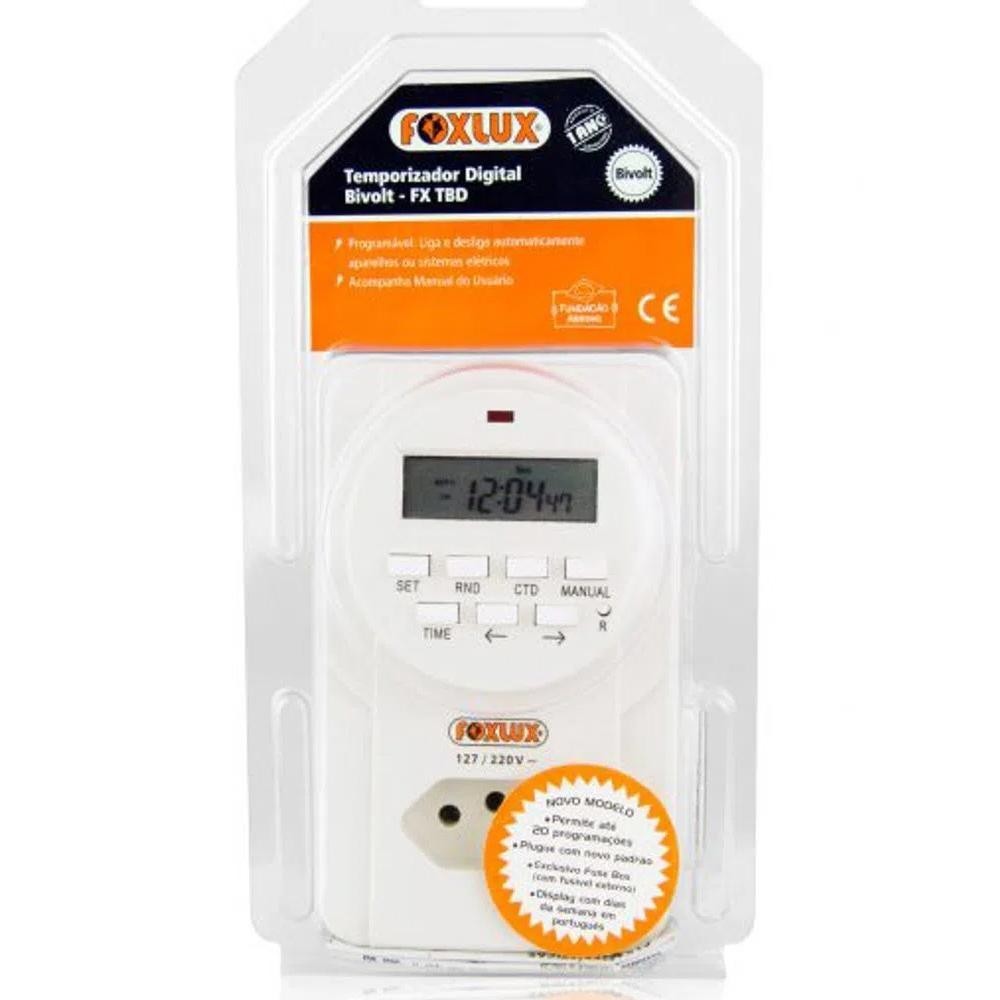 TIMER DIGITAL BIVOLT FOXLUX em Oferta na Shopee