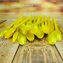50~250 COLHER SOBREMESA AMARELO PEROLADO (CHOCO)