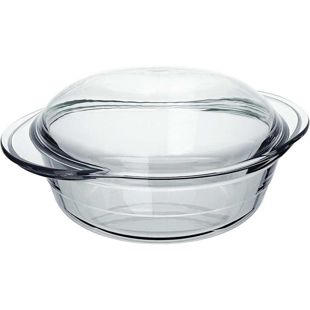 Travessa Forno Vidro 20cm 1L Redonda Lasanheira Ideal Para Assar e Servir