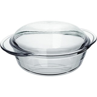 Travessa Forno Vidro 20cm 1L Redonda Lasanheira Ideal Para Assar e Servir