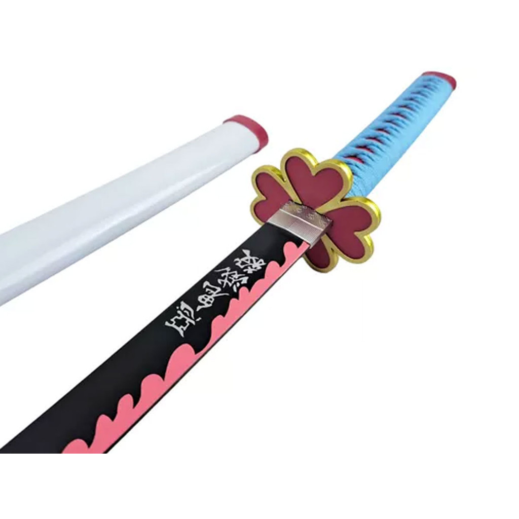 Espada Demon Slayer Kimetsu No Yaiba Katana Kanroji Mitsuri Lamina de Bambu Cosplay Decoração