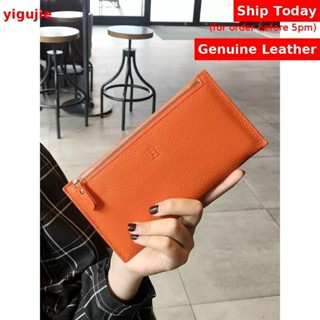 2024 Novo Estilo Carteira de Couro Genuína Carteira de Couro Feminina Carteira Longa Estilo Ultra-Thin Style Carteira de Embreagem Estilo Ultra-Thin Style Design requintado em Oferta na Shopee
