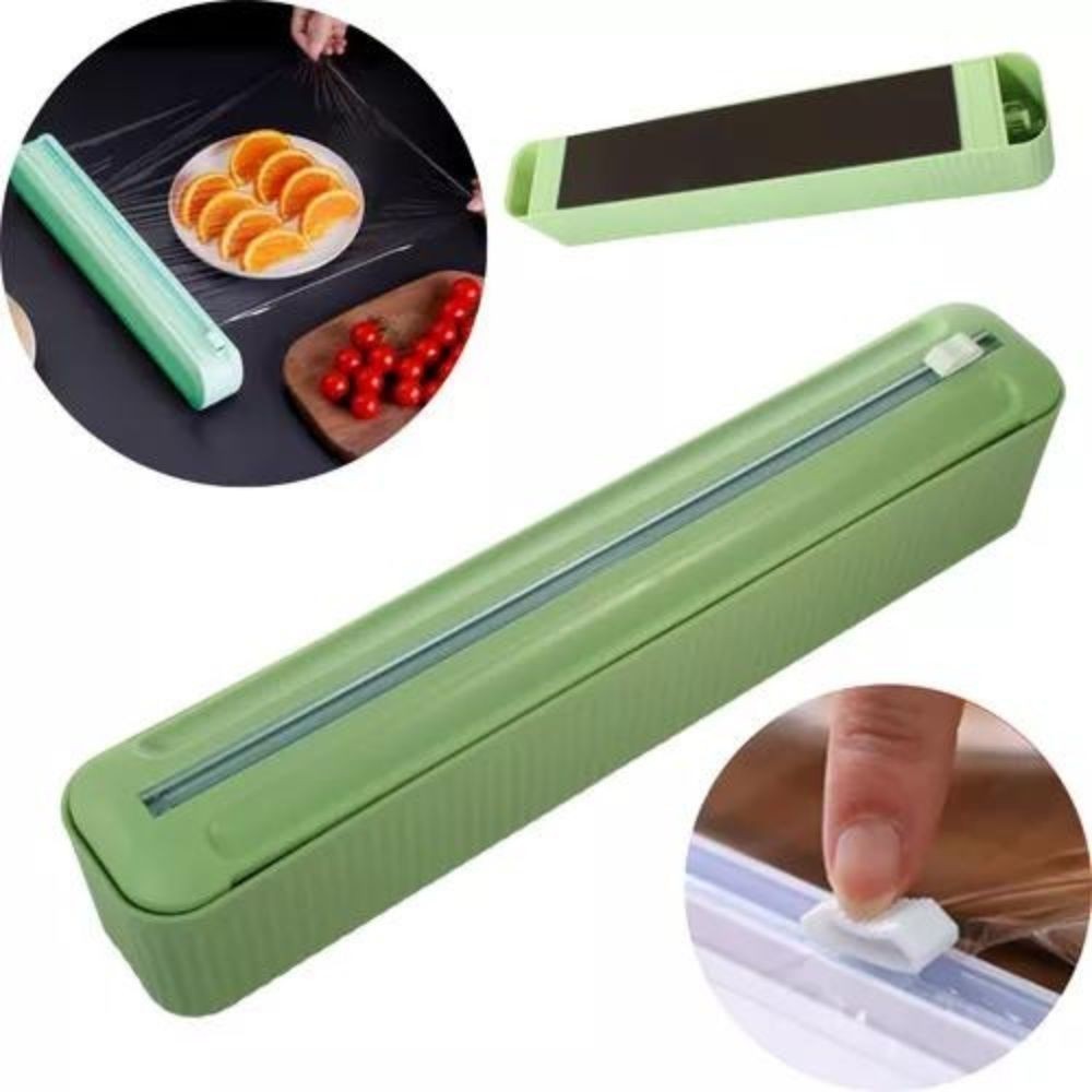 Dispenser Suporte Papel Filme Plastico ou Papel Aluminio com Base Magnetica e cortador