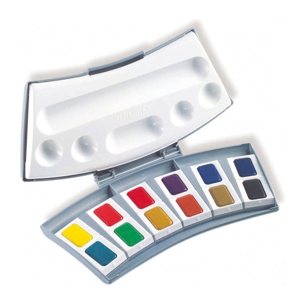 Aquarela Pelikan 12 Cores 721886  Pastilha Profissional