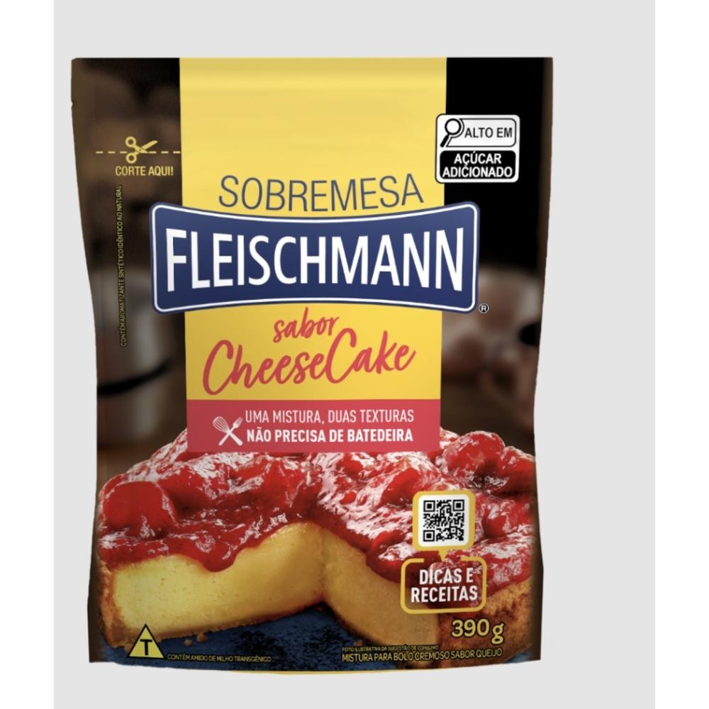 Fleischmann Mistura Para Bolo Cremoso Sabor Cheesecake Sachê 390G em Oferta na Shopee