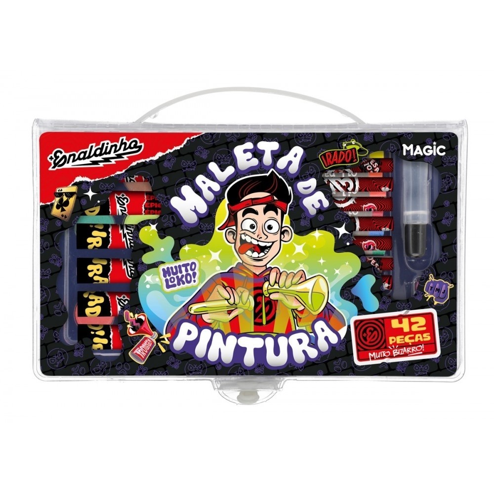 Maleta de pintura 42 peças Enaldinho em Oferta na Shopee