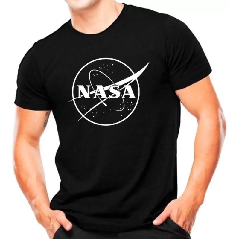Camiseta Nasa contorno astronomia 100% Algodão