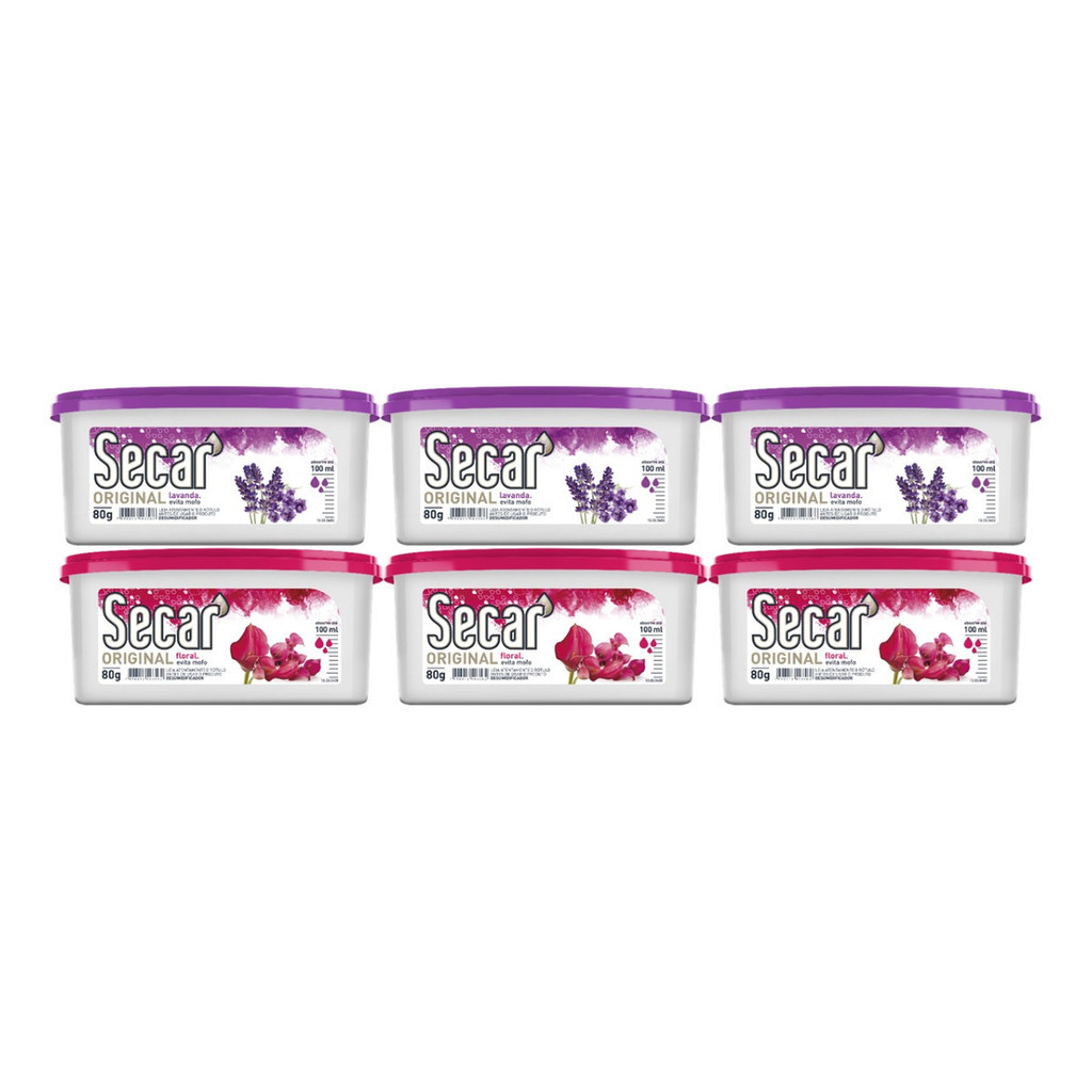 Kit 6un Antimofo Secar 80g - Desumidificador, Armario em Oferta na Shopee