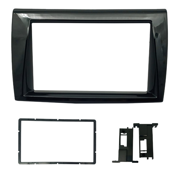 Moldura 2 Din Fiat Bravo G2 - 2010 à 2016 - Black Piano - Fiamon em Oferta na Shopee