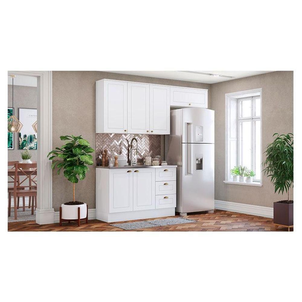 Cozinha Modulada Americana 3 Peças Branco Hp - Henn em Oferta na Shopee