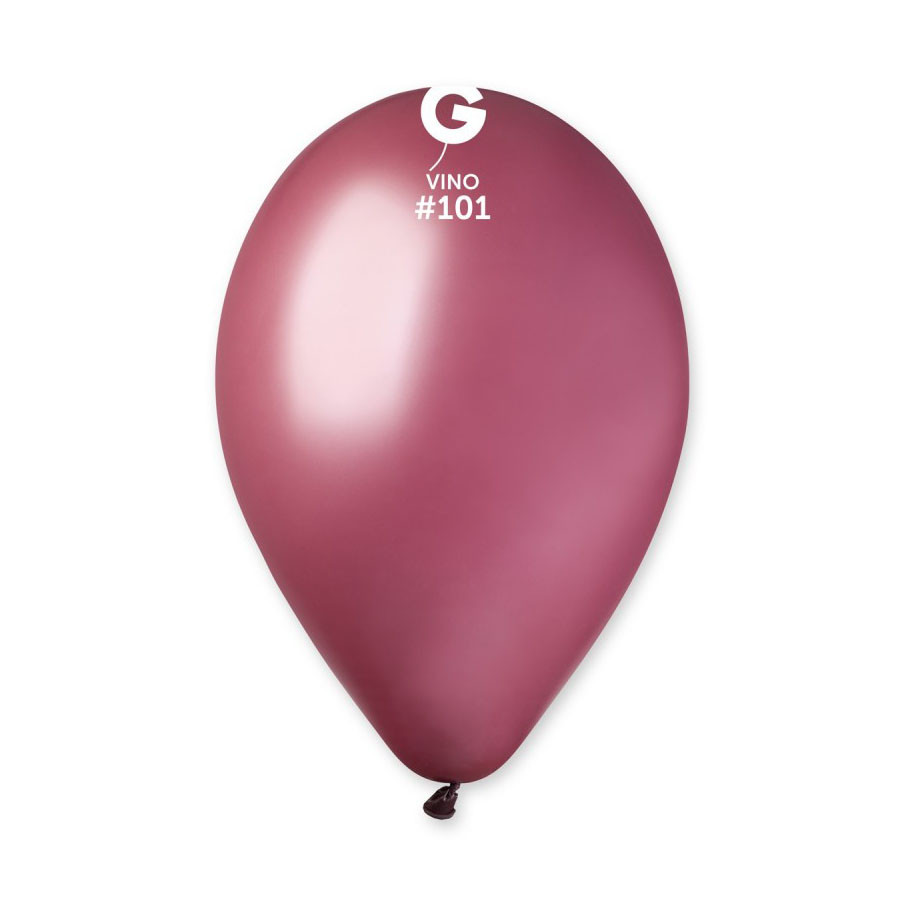 Balão de Festa Látex Liso - Vino (Vinho) #101 - 1 unidade - Gemar - Rizzo