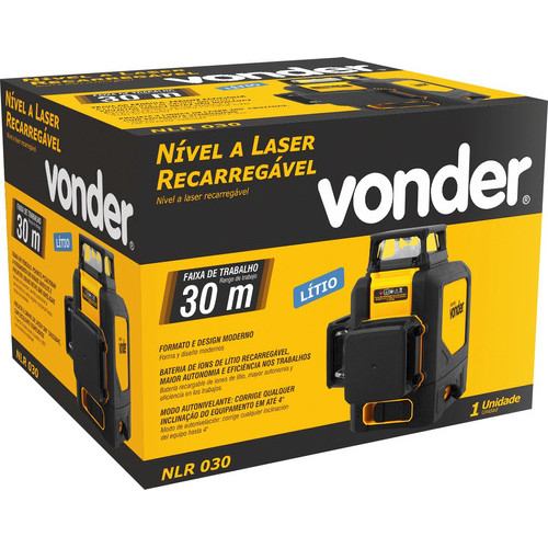 Nível Laser Bateria Recarregável 360 graus 30 metros NLR030 Vonder