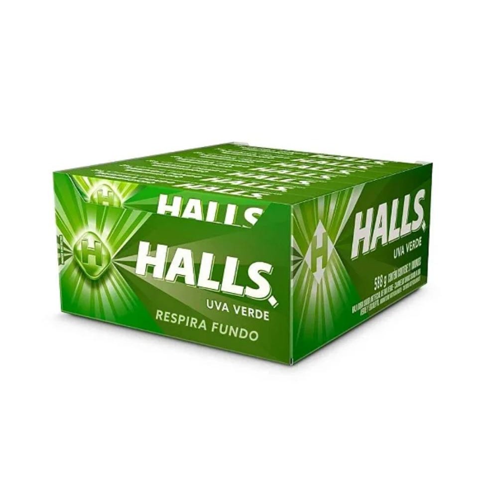Drops Bala Halls Uva Verde C/ 21unid 588g