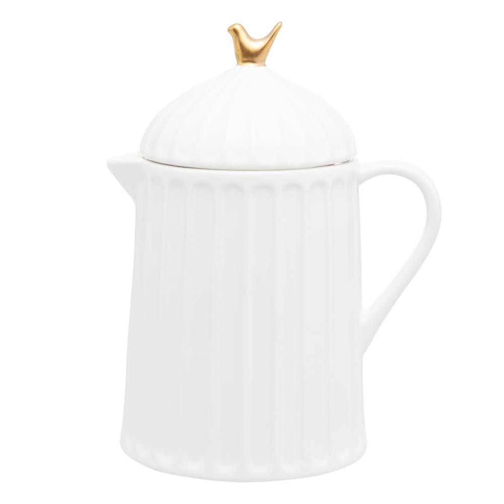 Bule Wolff Colibri Cerâmica Branco 600ml Para Chá e Café com Estilo em Oferta na Shopee