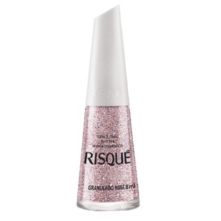 Esmalte Efeitos Risque Glitter Granulado Rose 8ml em Oferta na Shopee