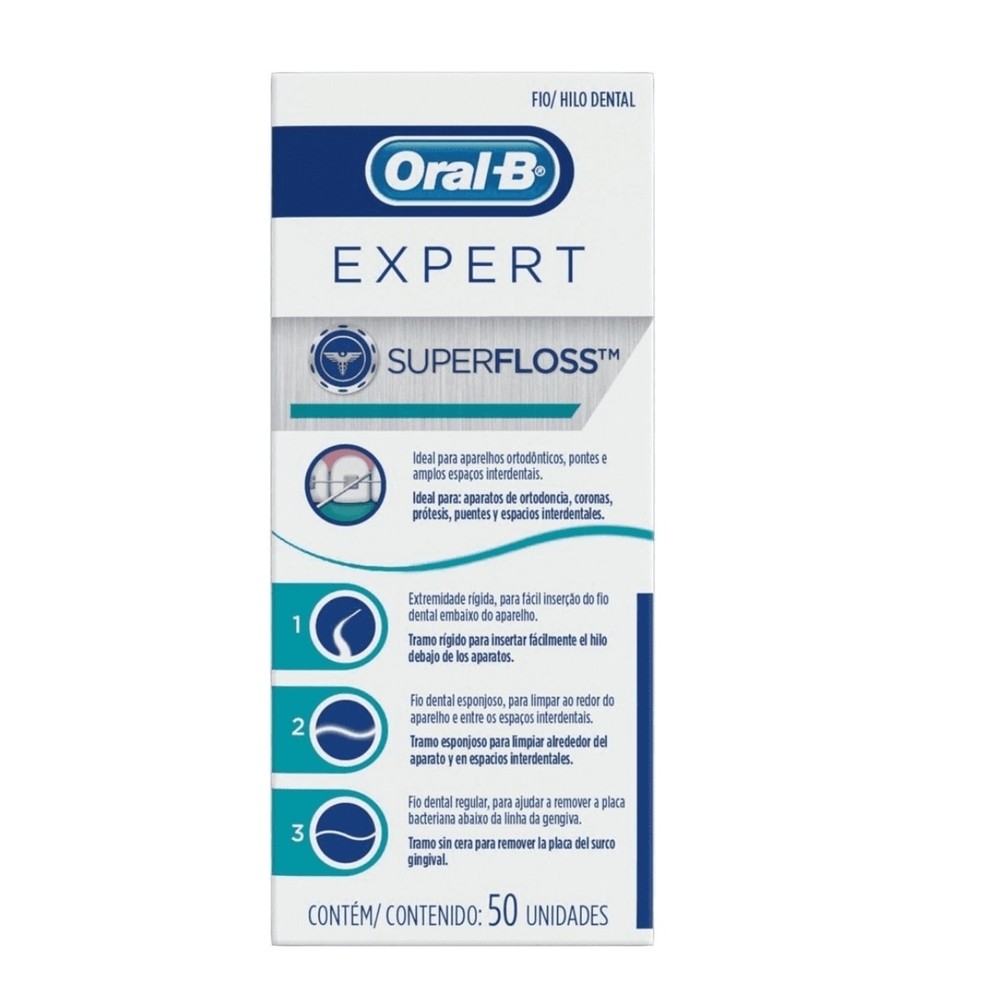 Fio Dental Oral-B Expert SuperFloss 50 Unidades em Oferta na Shopee